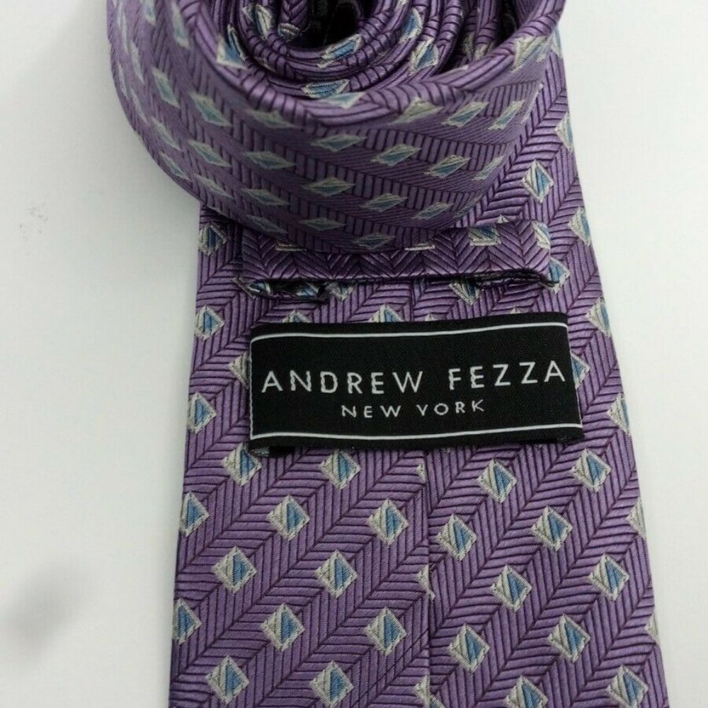 Andrew Fezza New York Purple Geometric 3.5in W - Picture 3 of 3